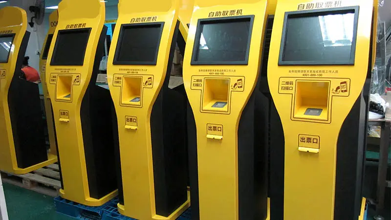 custom self service ticketing kiosk for busniess in cinema 4
