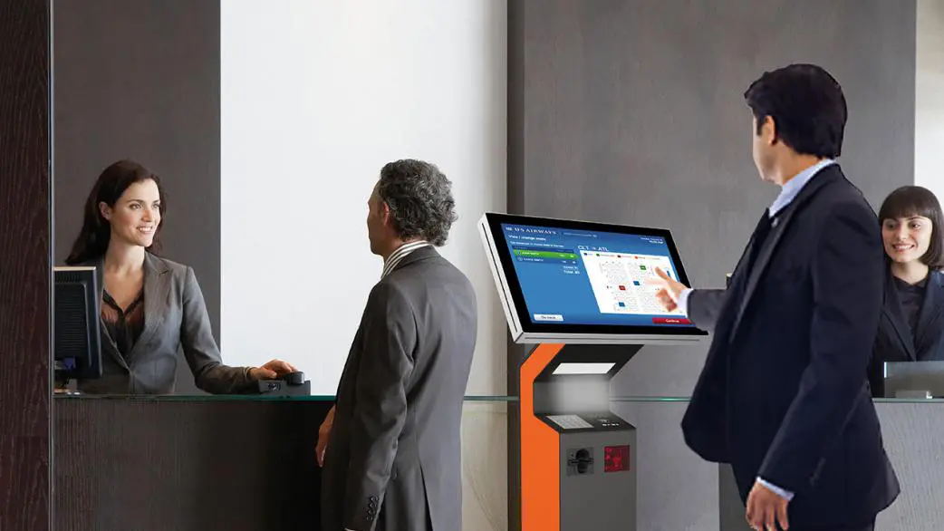 Hongzhou hotel self check in machine with card reader in hotel 2