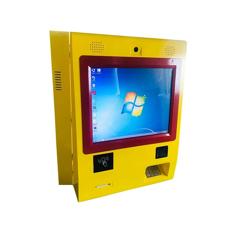 Wall mounted payment kiosk with RFID, metal keyboard and Windows system 1