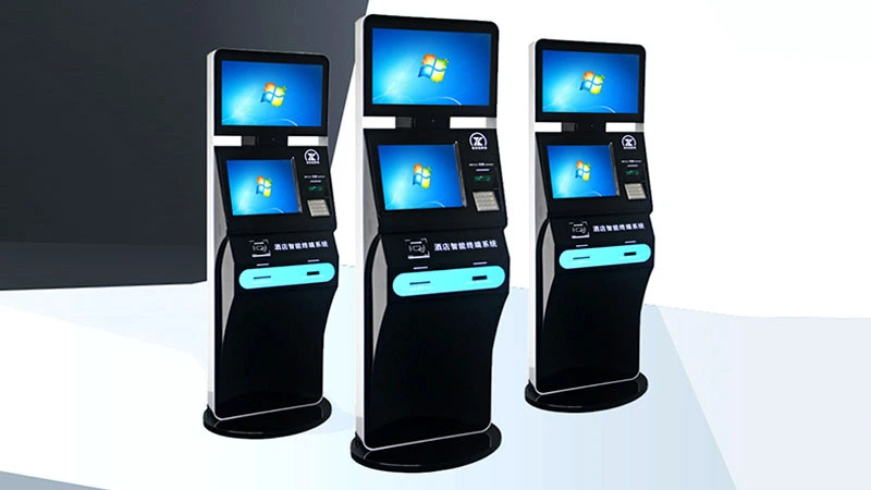 led hotel check in kiosk with barcode scanner in hotel 2