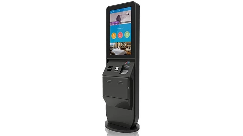 led hotel check in kiosk with barcode scanner in hotel 3