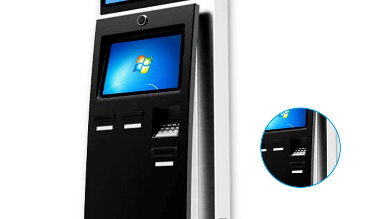 led hotel check in kiosk with barcode scanner in hotel 4