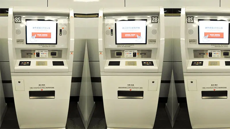 Hongzhou self service ticketing kiosk with printer on bus station 4