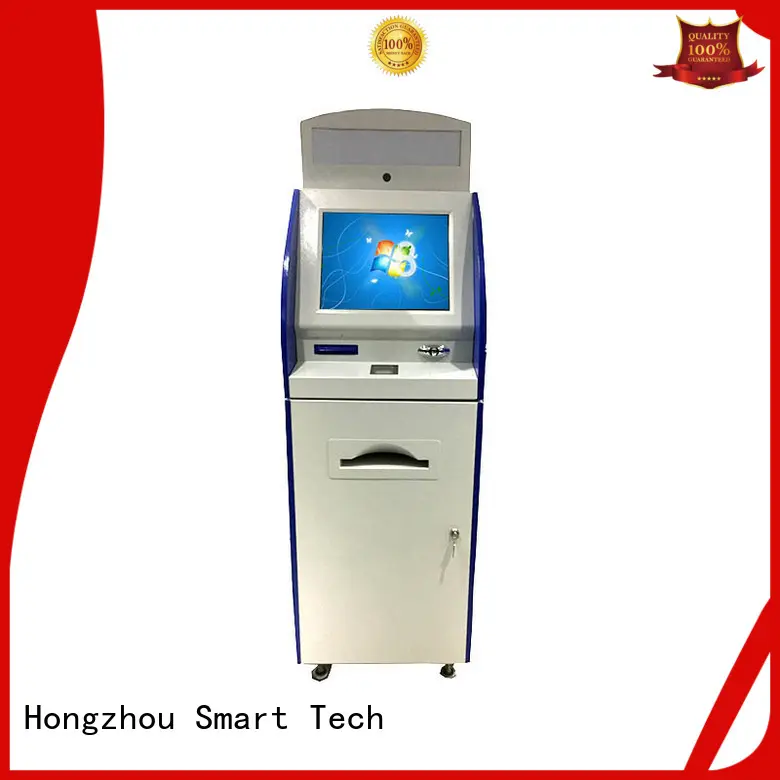 Beautiful appearance information kiosk with A4 printer and LED sign 1