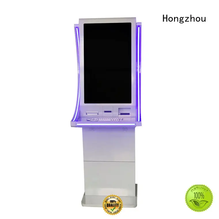New elegant design 32 inch cash exchange kiosk Cash with LED light and Metal Keyboard1 1