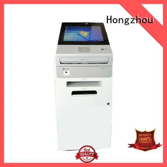 indoor employee information kiosk with camera in airport 1