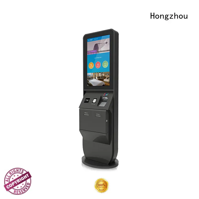 Hongzhou hotel self check in machine with barcode scanner in hotel 1