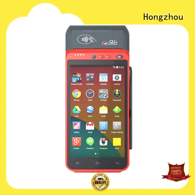 Hongzhou smart pos terminal with card reader in library 1