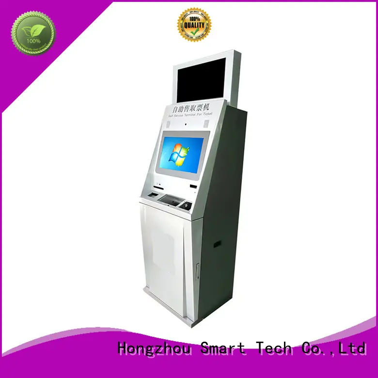 Hongzhou capacitive ticket kiosk machine with printer for sale 1