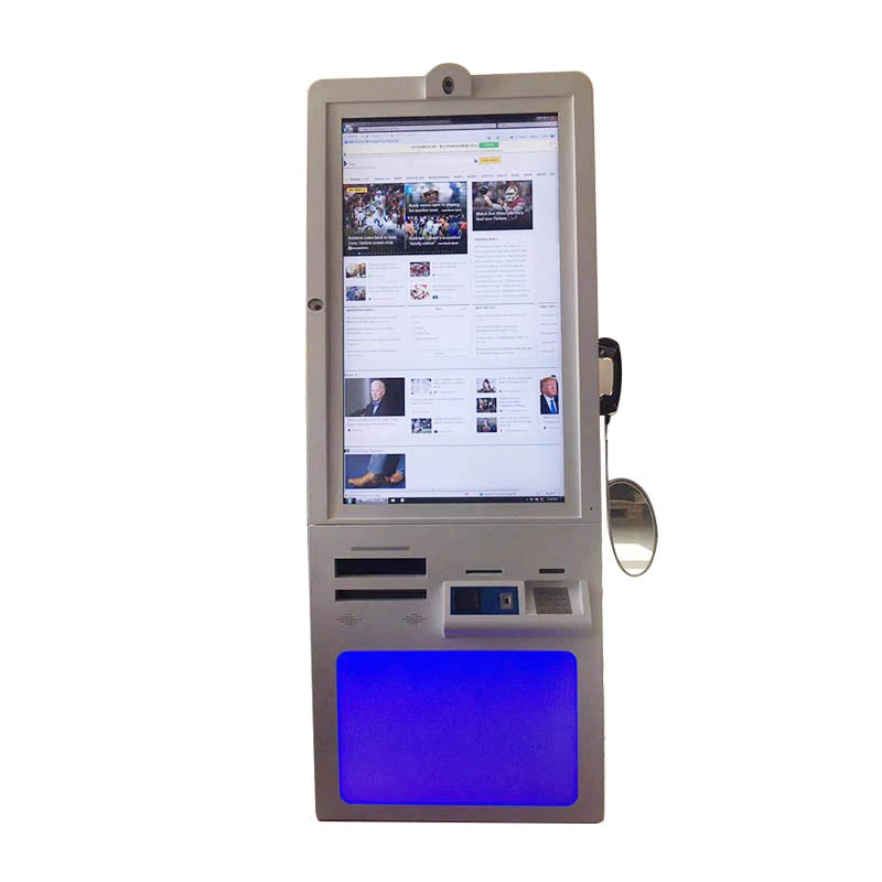 Customized 46 inch self service kiosk with card reader, PINpad, camera, finger printer and speaker in hospital 1