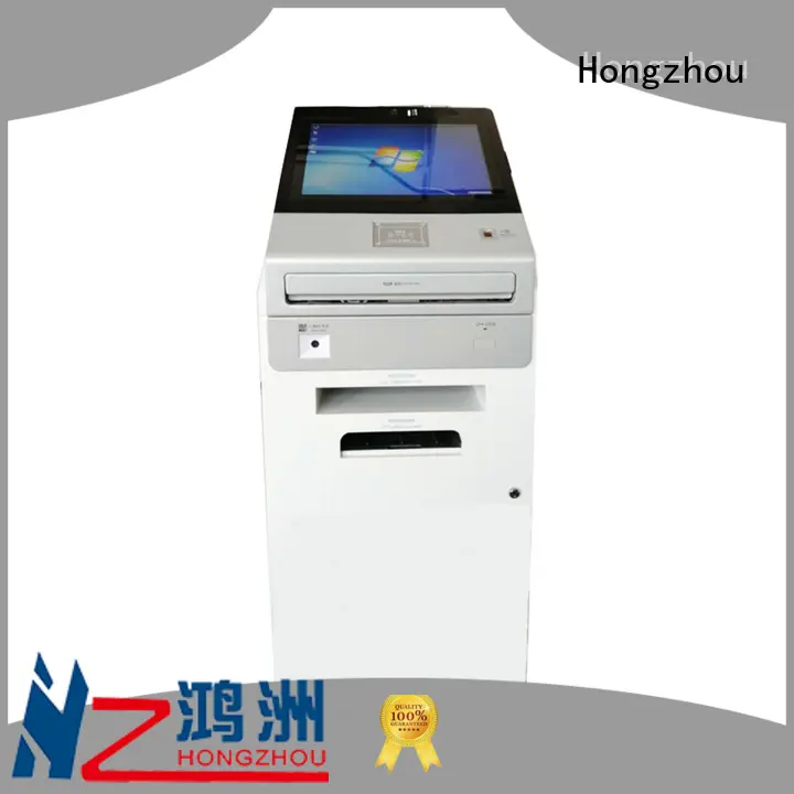 Hongzhou touch screen information kiosk with printer in airport 1