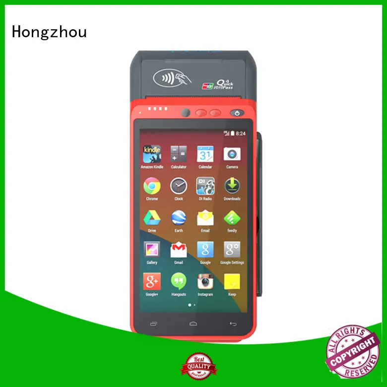 Hongzhou latest mobile pos terminal with printer in hotel 1