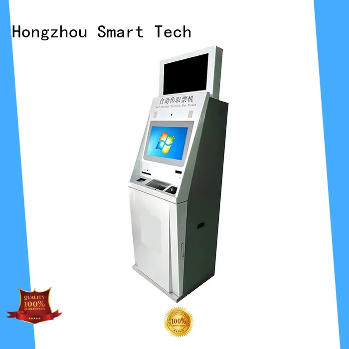 capacitive ticket kiosk machine with printer on bus station 1