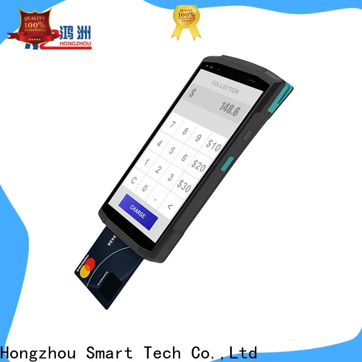 Hongzhou contactless mobile pos machine with printer in library 1