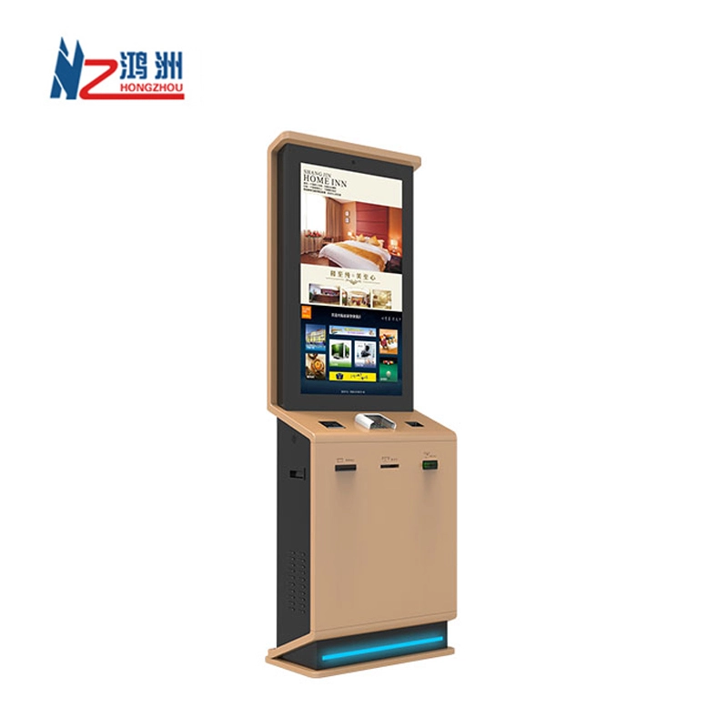 Custom design lobby touch screen kiosk with fingerprint and passport scanner Shenzhen kiosk supplier 1