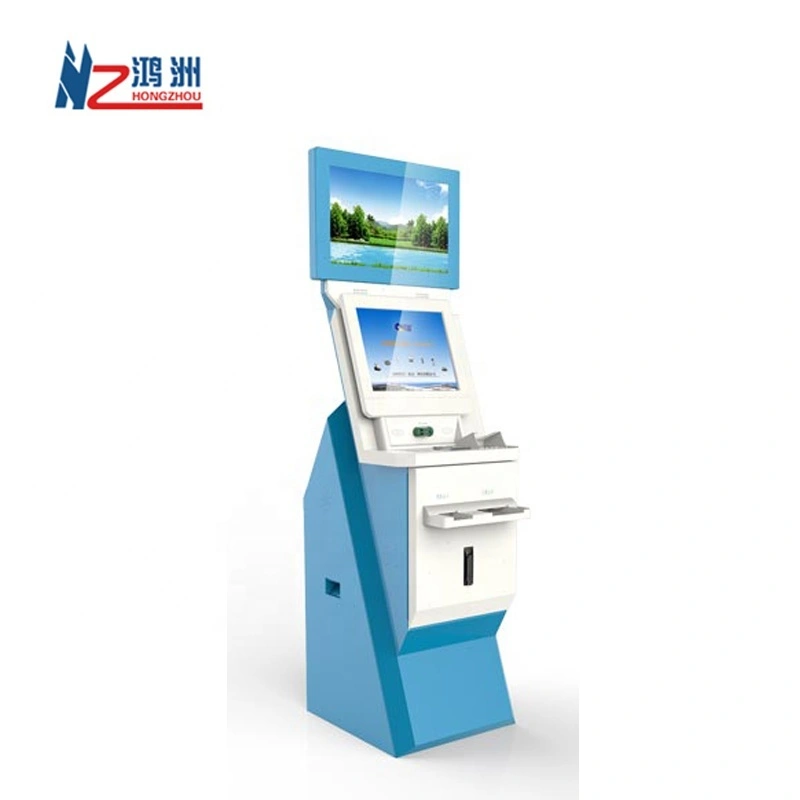 Dual Screen Hotel Check in Kiosk With Cash Acceptor and Barcode Scanner 1