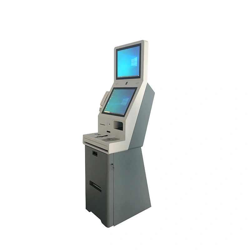 Hotel Check In Card Reader Cash Payment 24 Free Standing Self Serving Kiosk With Camera 1
