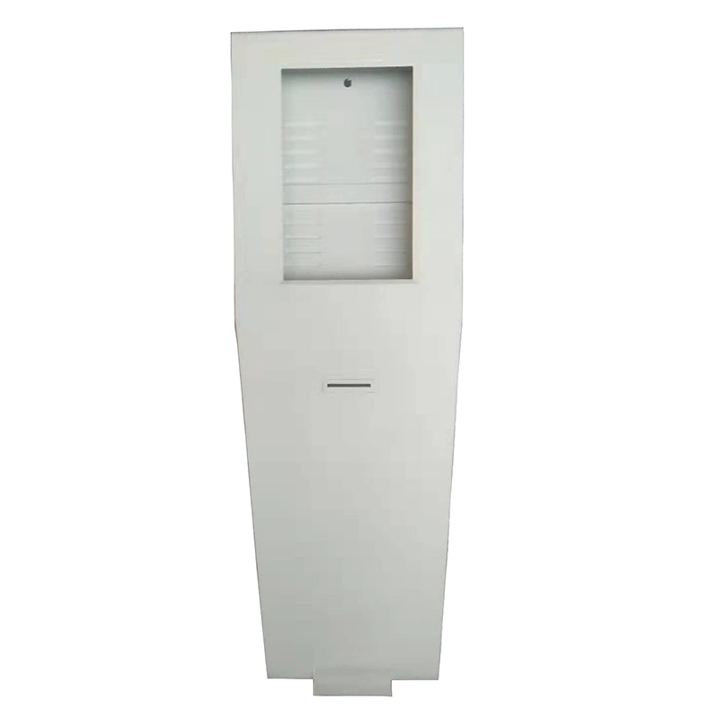 standing smart digital signage self service order kiosk cabinet with receipt printing 1