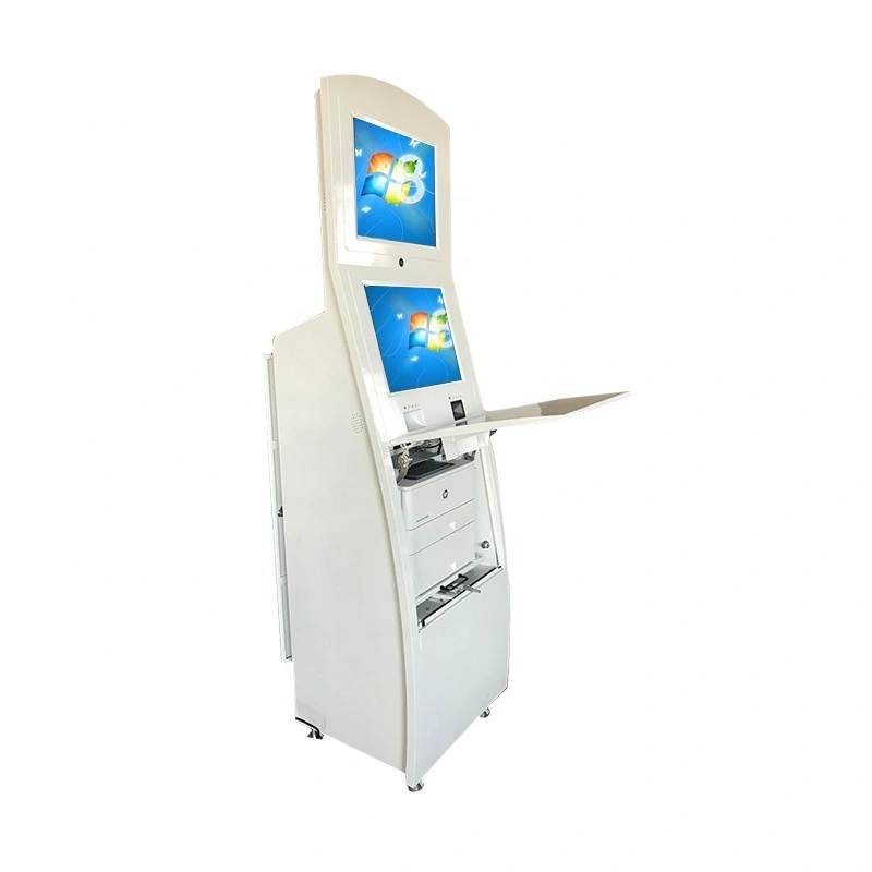 Self service register kiosk for self ordering with cash accept card dispenser android system 1