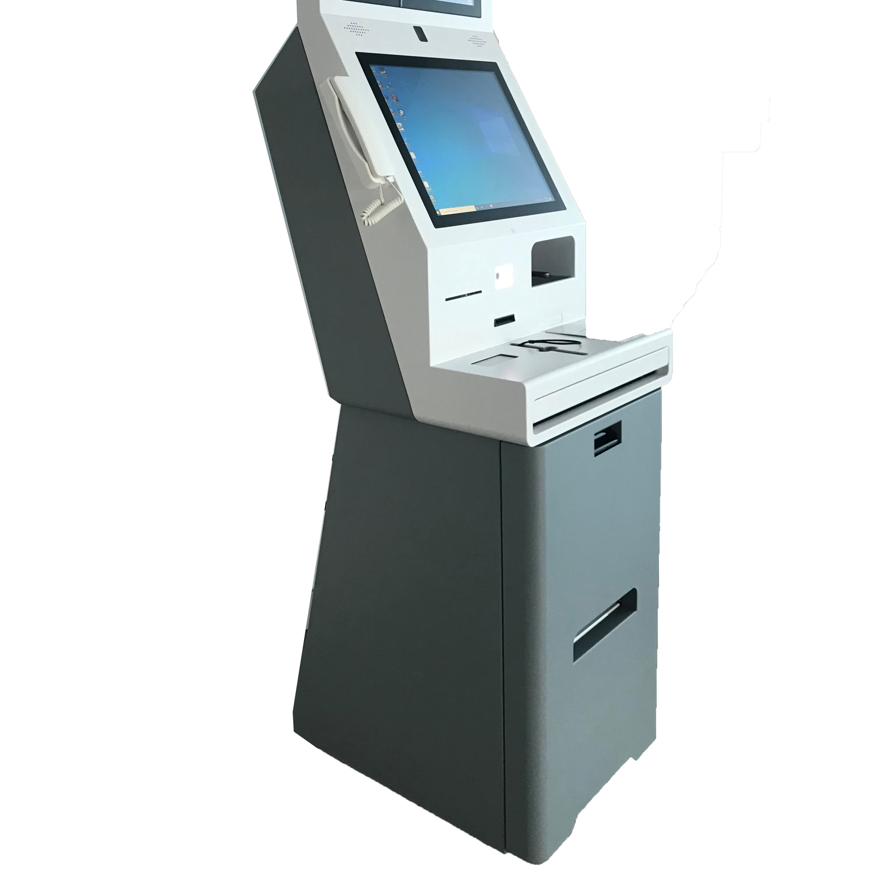 19 inch touch screen card dispenser automation self hotel check in kiosk 1