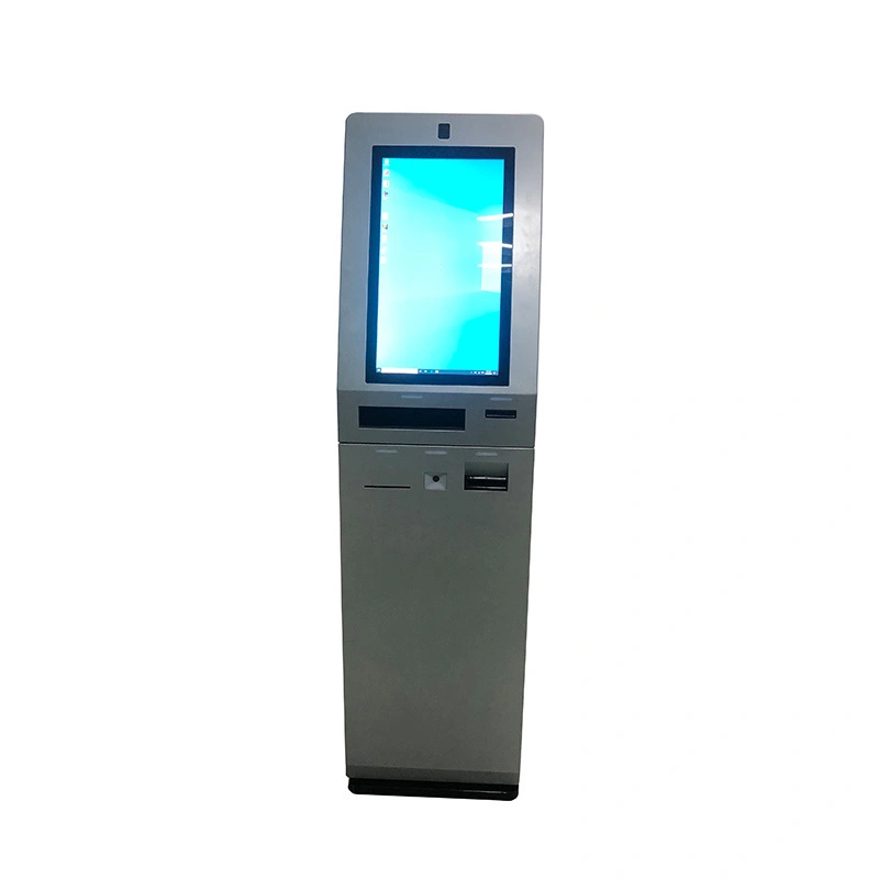 21.5 inch Hotel self service check in touchscreen Bill Payment Machine kiosk passport ID card scanner 1
