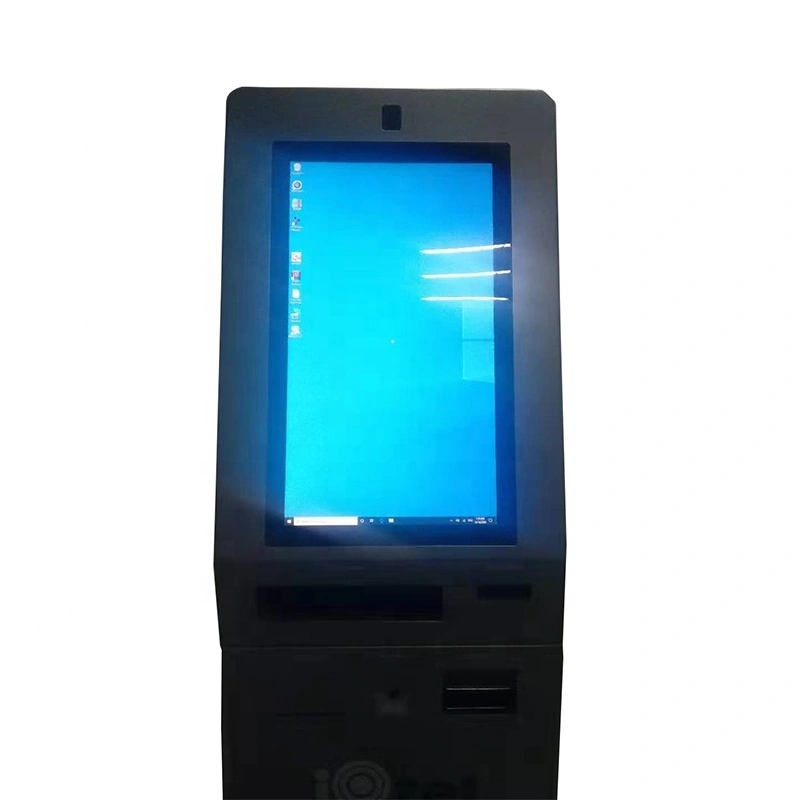 standing elegant digital signage hotel kiosk with cash accepting 1