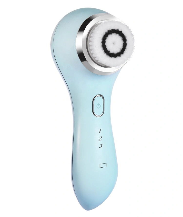 Wholesale Portable Ultrasonic Vibrating Face Massage facial brush cleanser 1