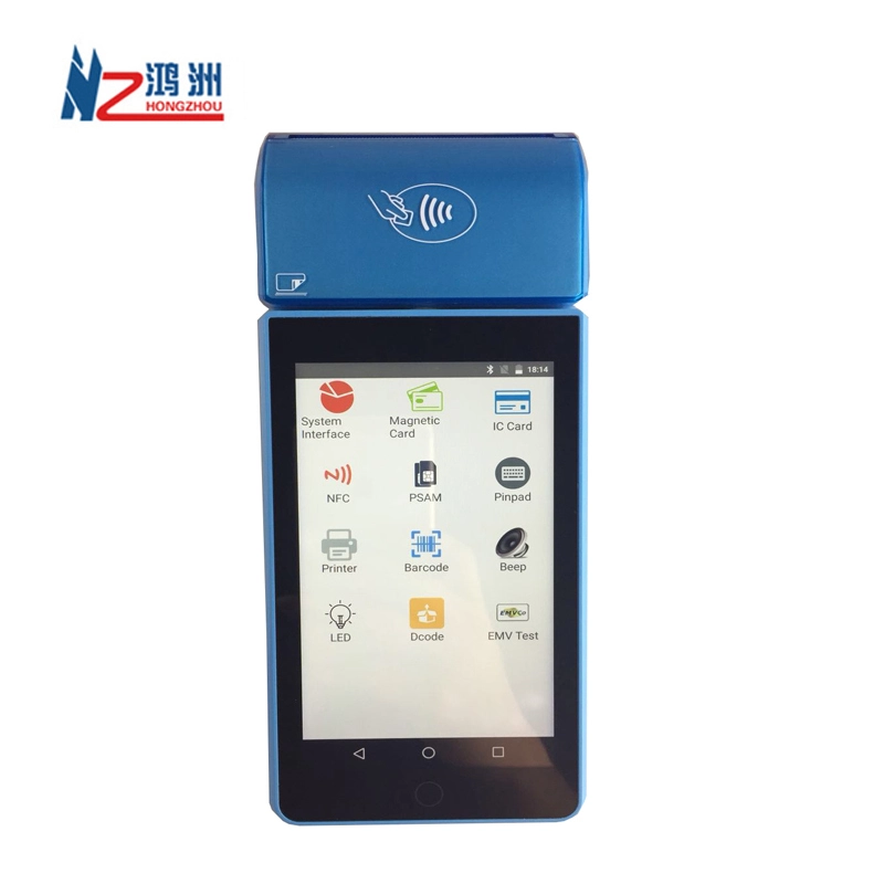 All in one slim smart handheld android pos terminal with printer and card readers 1