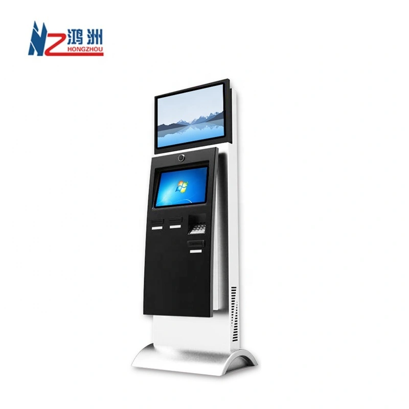 Custom LED touch screen kiosk with ticket dispenser in hotel with currency exchange function 1