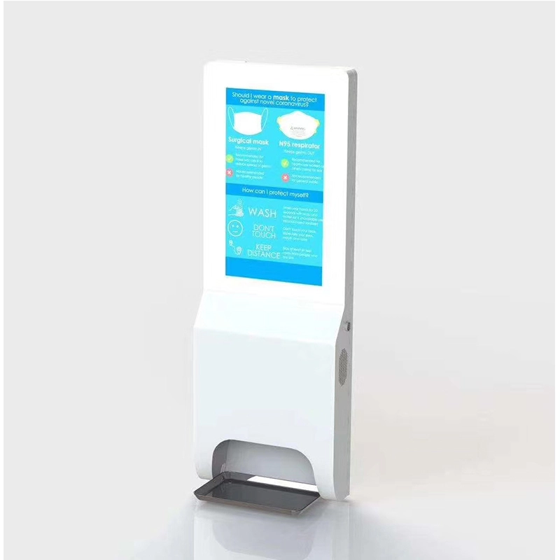 high quality indoor lcd digital signage display touchless automatic soap hand sanitizer dispenser 1