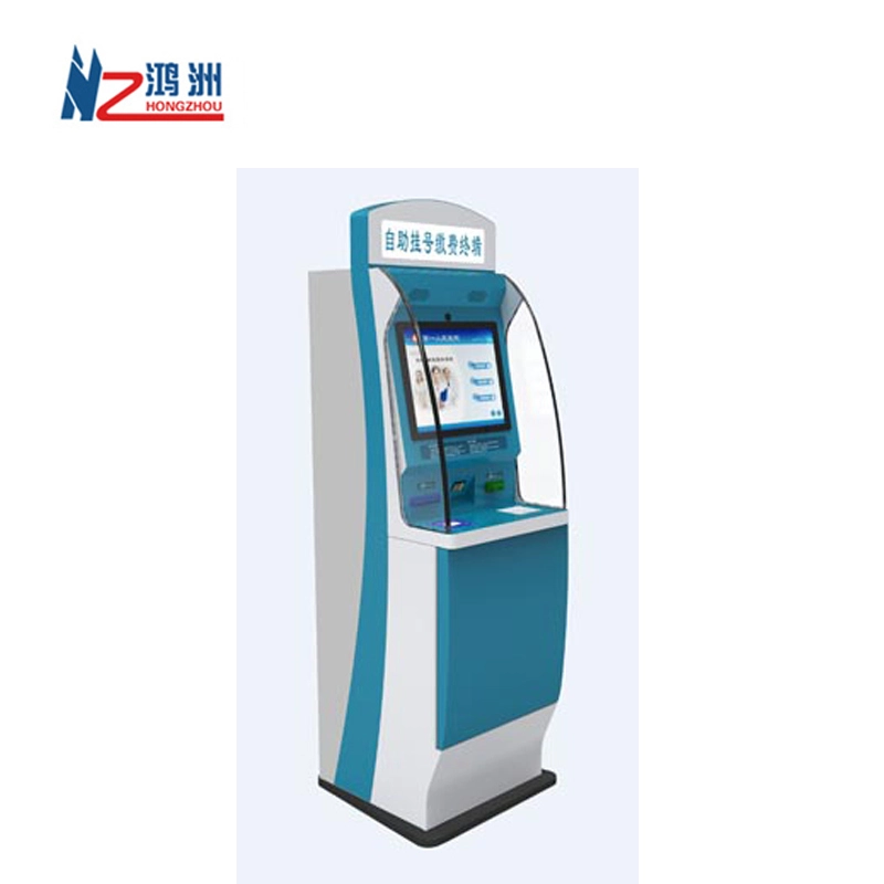 ODM floor standing capacitive self order kiosk in restaurantwith cash dispenser function 1