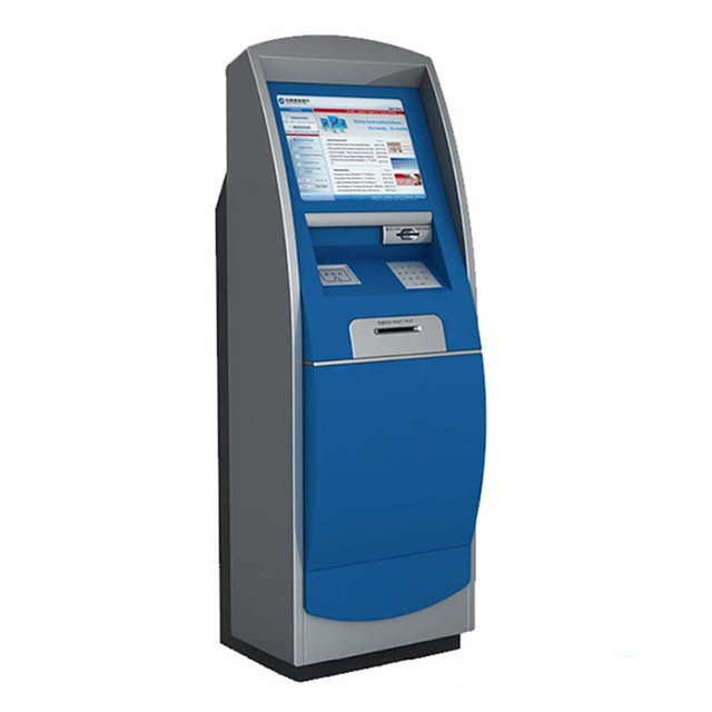 21.5inch self-service kiosk touchscreen hotel check in kiosk with card dispenser 1