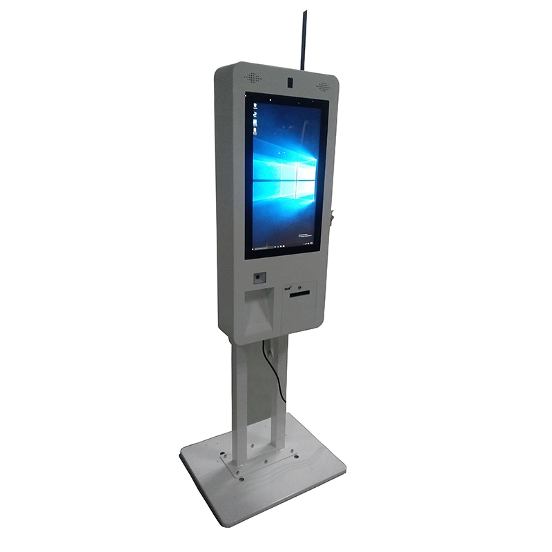 restaurant kiosk with QR code scanner printing tailormade touchscreen digital signage solution 1
