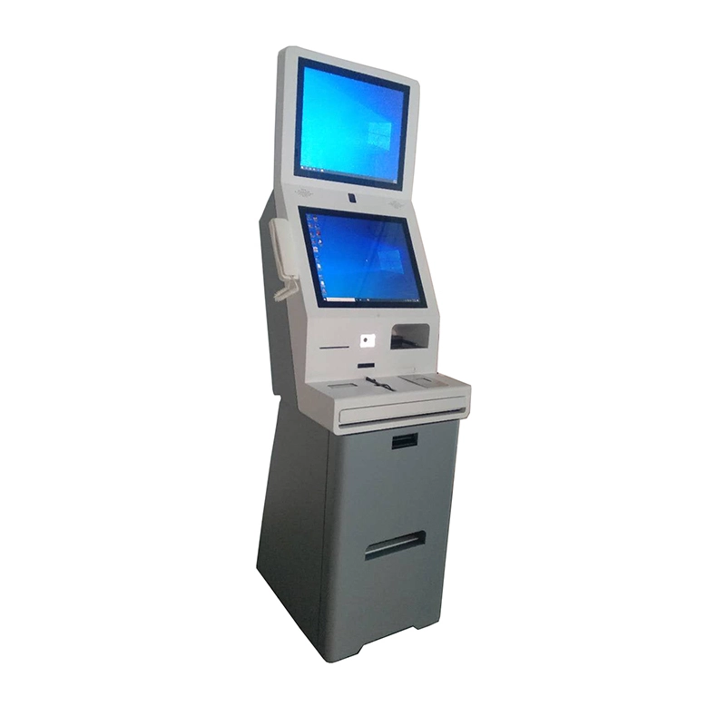 interactive movable hotel kiosk for clients' checkin checkout freely 1