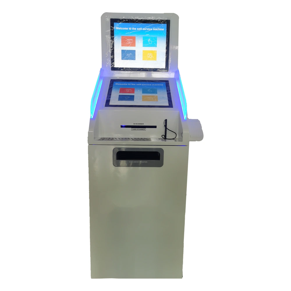 Dual touchscreen Insurance Payment Kiosk with Metal Keyboard and Signature Pen 1