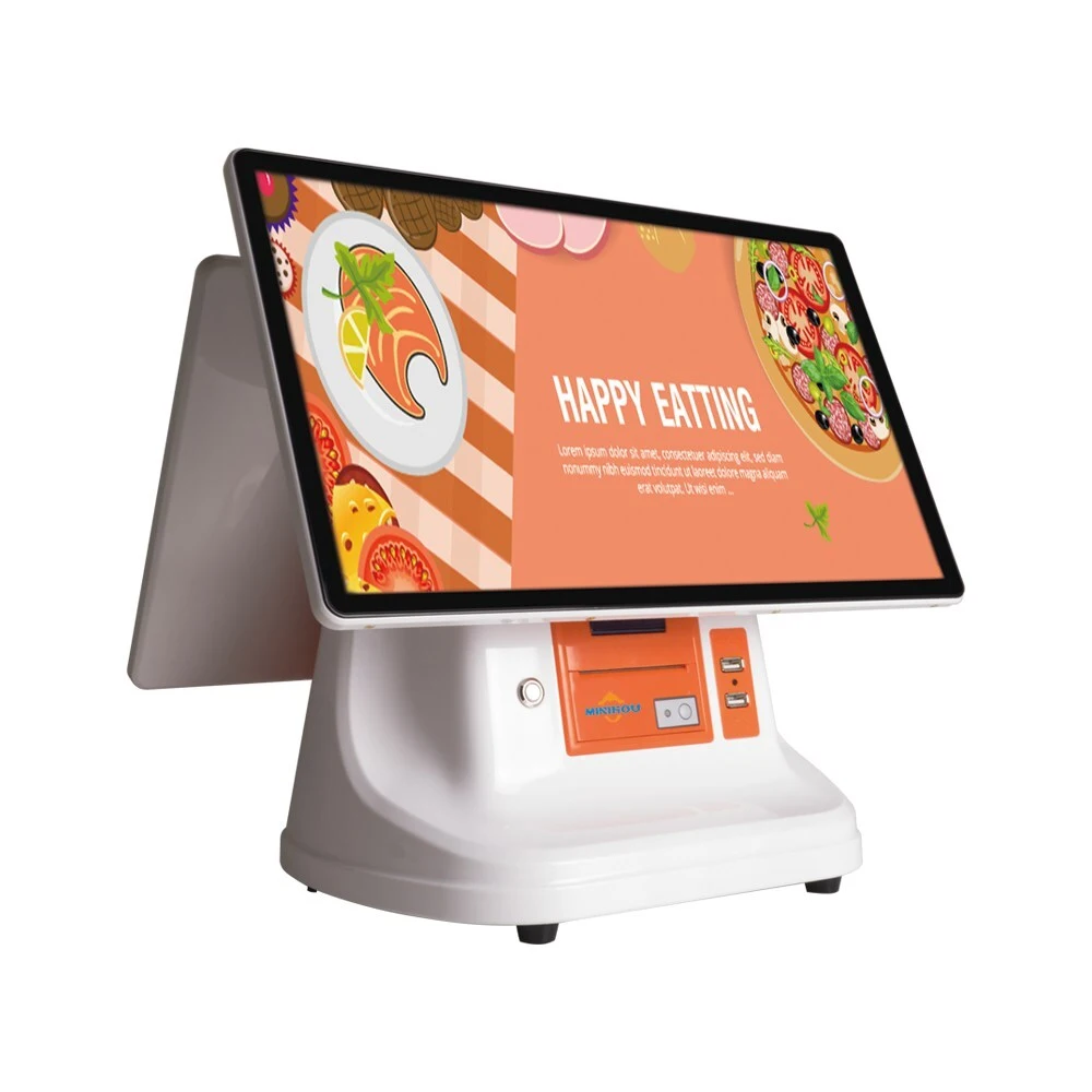 Cute Restaurant Front Desk Ordering Cash Register Self Service Payment Kiosk HZ-8800 POS Machine 1