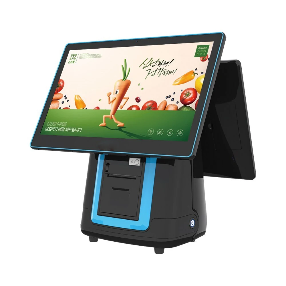 Dule 15.6 inch Touch Screen Ticket Printing Self Ordering Payment Terminal HZ-8810 POS Machine 1