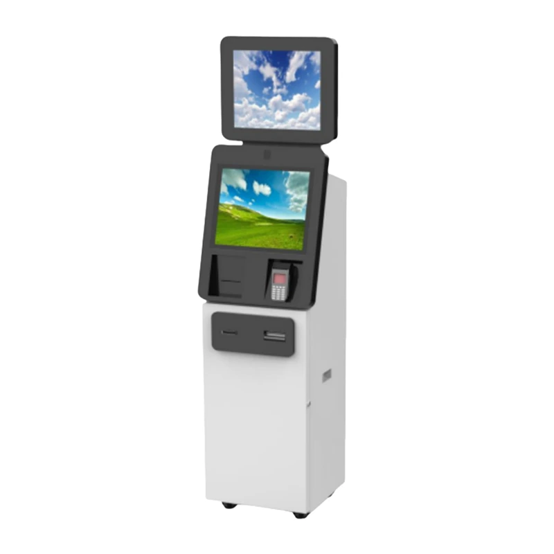 Dual Screen Self Service Telecom SIM Card Issuance Kiosk Card Dispense Kiosk 1