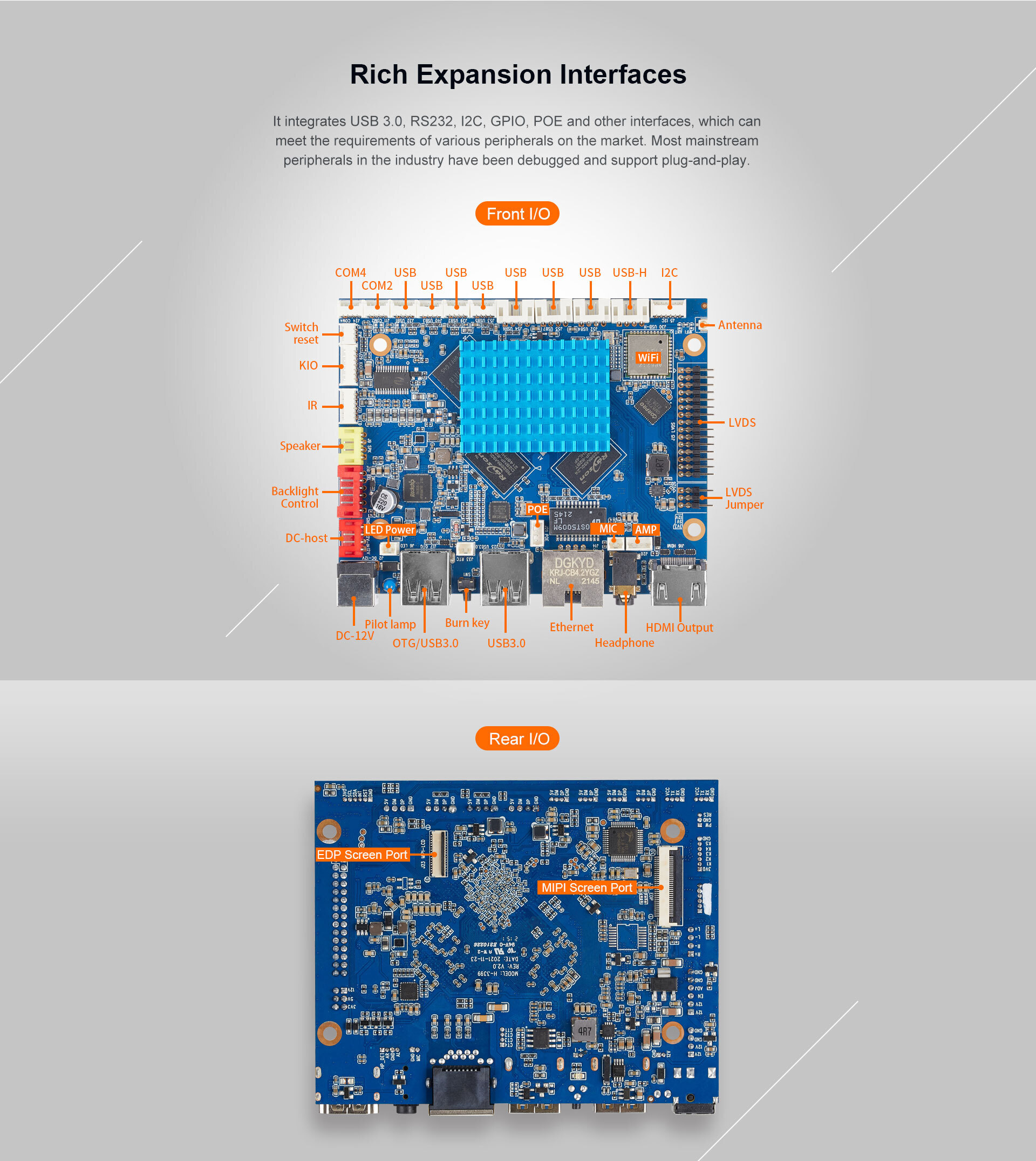 UH-3399 Tus Qauv Android HMI Motherboard - Hongzhou Ntse