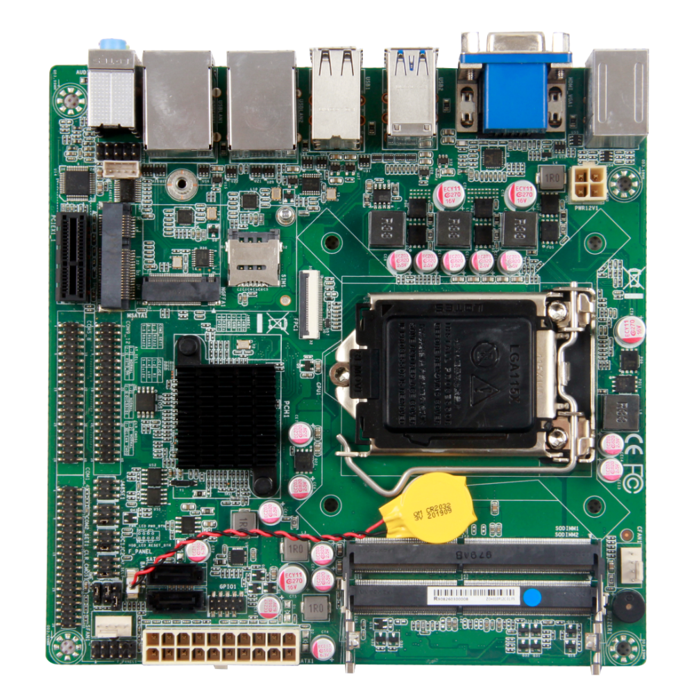 X86 Industrial Motherboard UH310P-12C with Mini ITX Onboard CPU ...