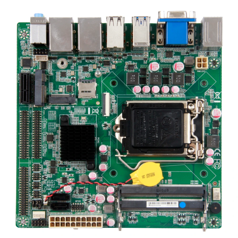 X86 Industrial Motherboard UH310P-12C with Mini ITX Onboard CPU 1
