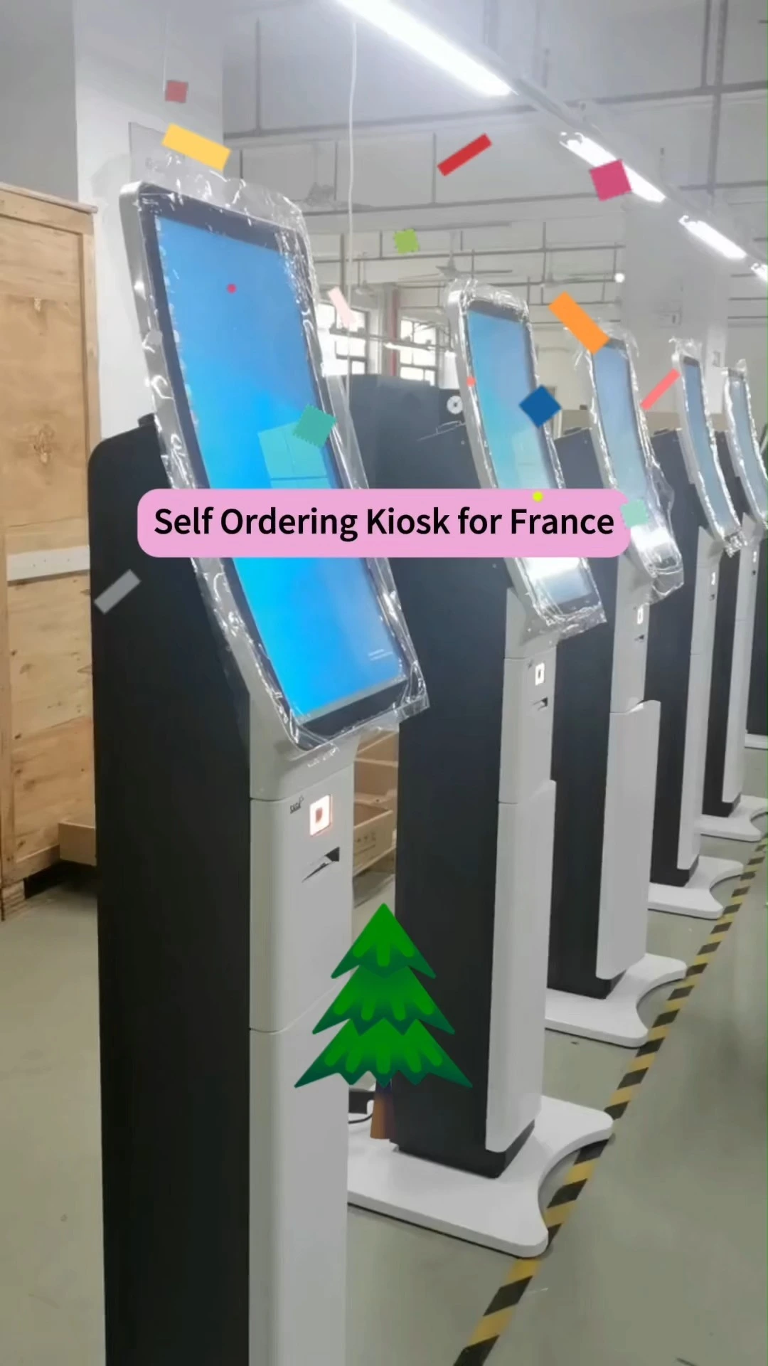 Free Standing Touch Screen Kiosk Self Service Food Order Payment Kiosk 1