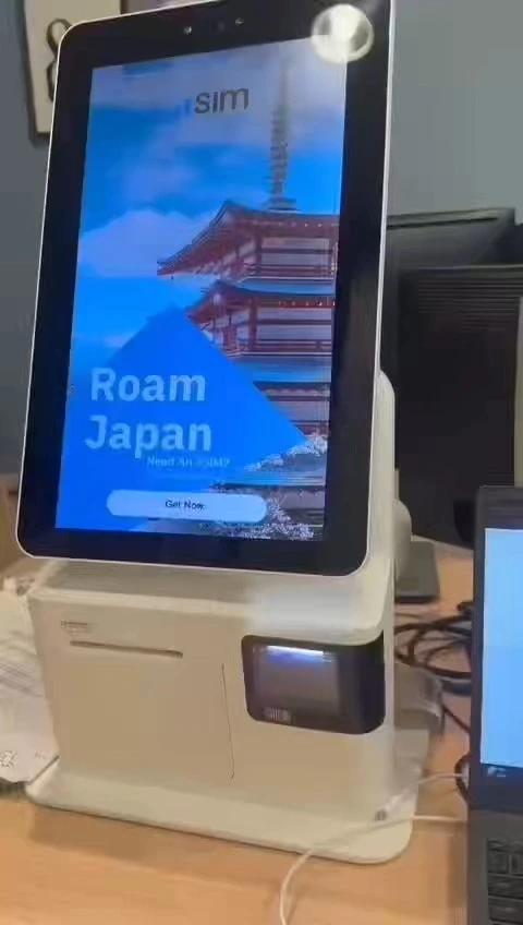 Telecom Self-Service SIM/eSIM Card Dispensing Kiosk with cash modules 1