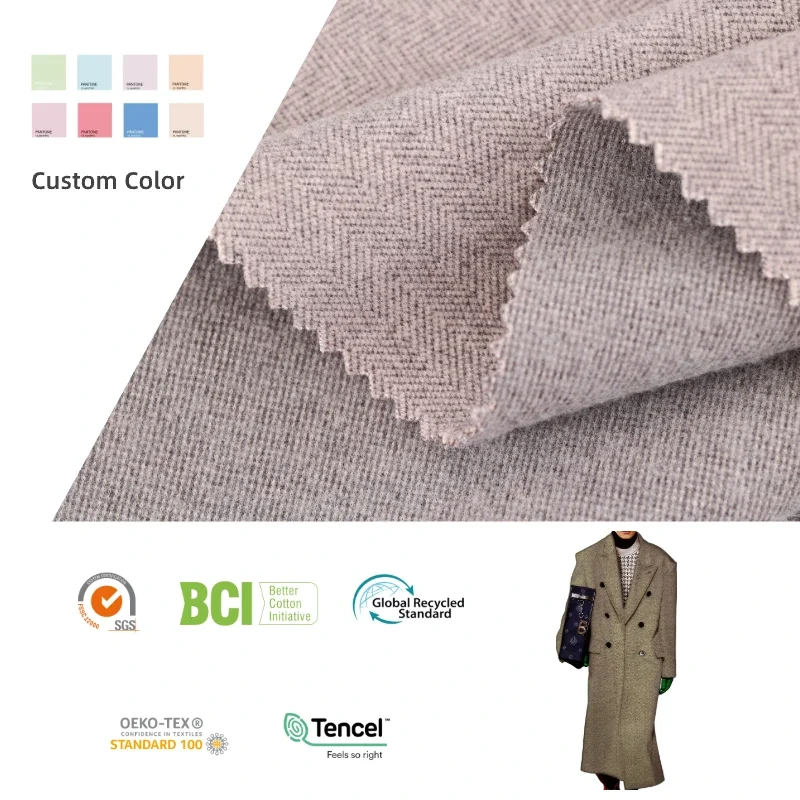 Gran oferta, forro polar térmico, tejido suave y grueso de Jacquard 85 poliéster 15, tela de rayón para abrigo y chaqueta exterior de invierno 1