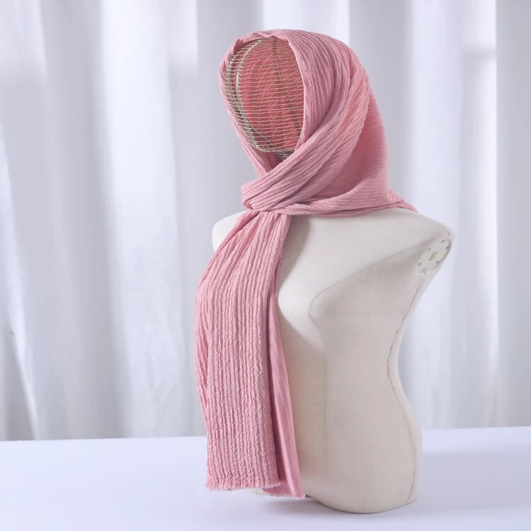 95 tela de Abaya del crepé de la arruga del poliéster 5 Spandex para los fabricantes de la bufanda del Hijab 1