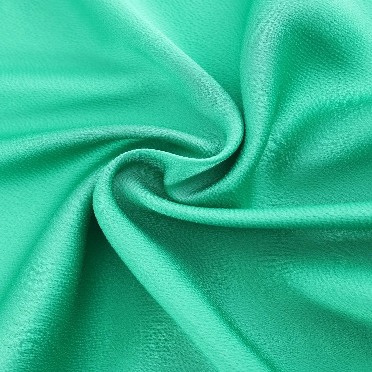 Customize Color Plain Dyed 100% Pure Polyester Woven Korean Chiffon Crepe Wrinkle Fabrics For Dress Women Supplier 1