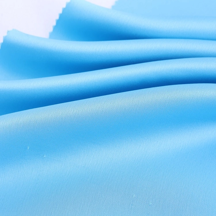 Elegant Woman's Suspender Shirt Fabric 100 Polyester Acetic Acid Imitation Stain Like Silk Fabric For Soft Flowing Ladies Dress 1