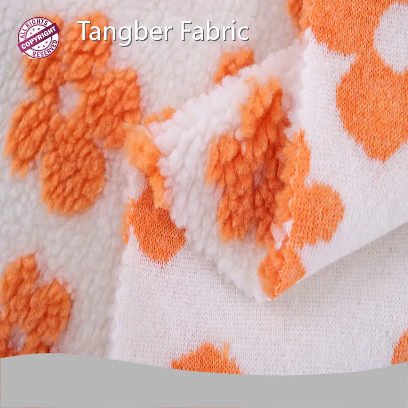 Tangber Fabric Sherpa Fabric Jacquard Sherpa Fabricfactory Price 1