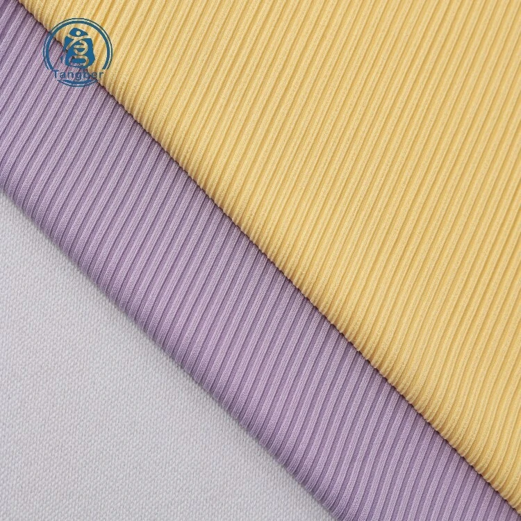 Patrón de rayas de alto nivel Spandex Spandex rápido 4*3 CIT TELA PARA ROPA Tipo de camiseta de punto 1