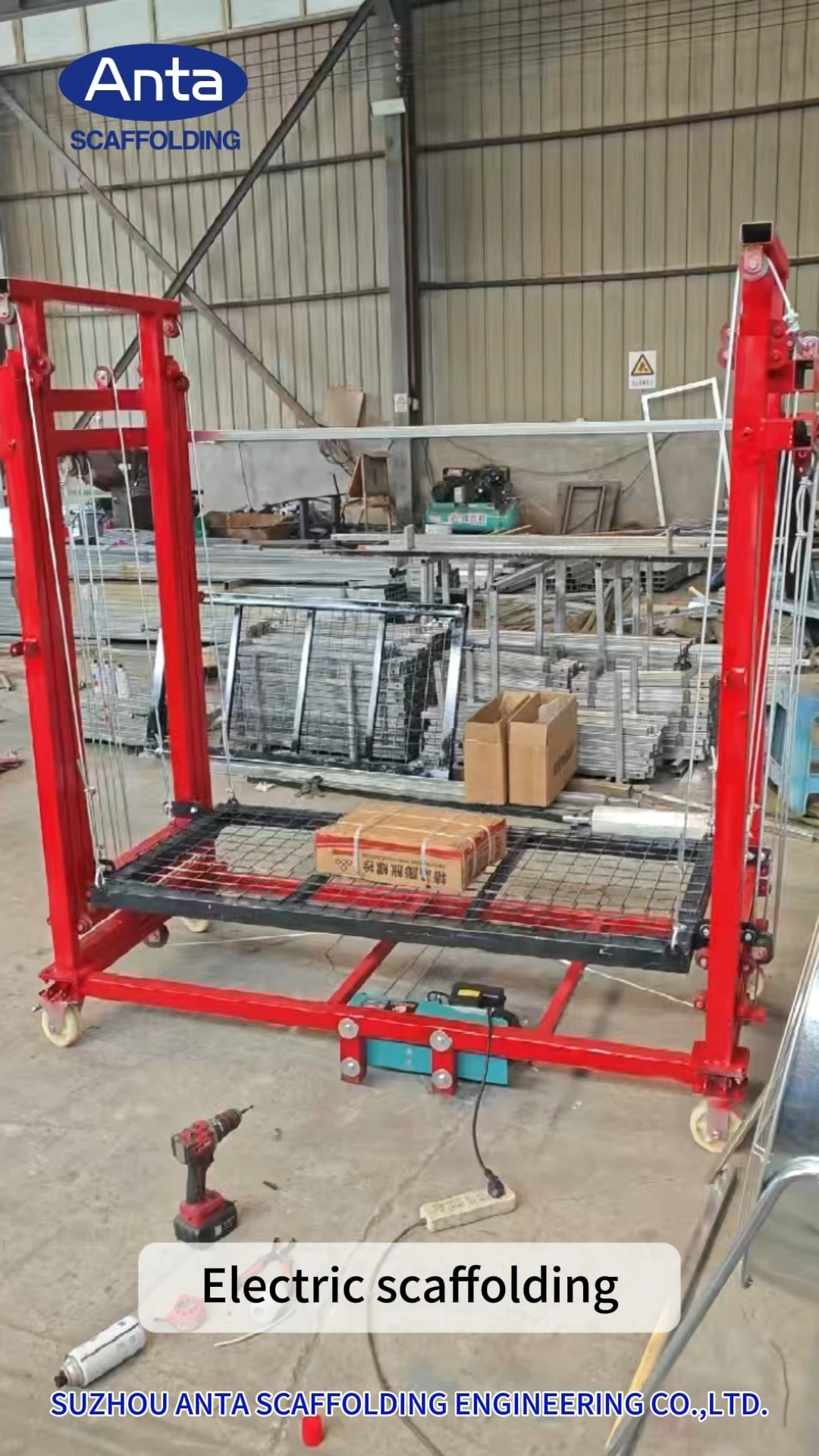 Ev Dekorasyonu İçin Elektrikli Kaldırma İskelesi Uzaktan Kumandalı İskele 1
